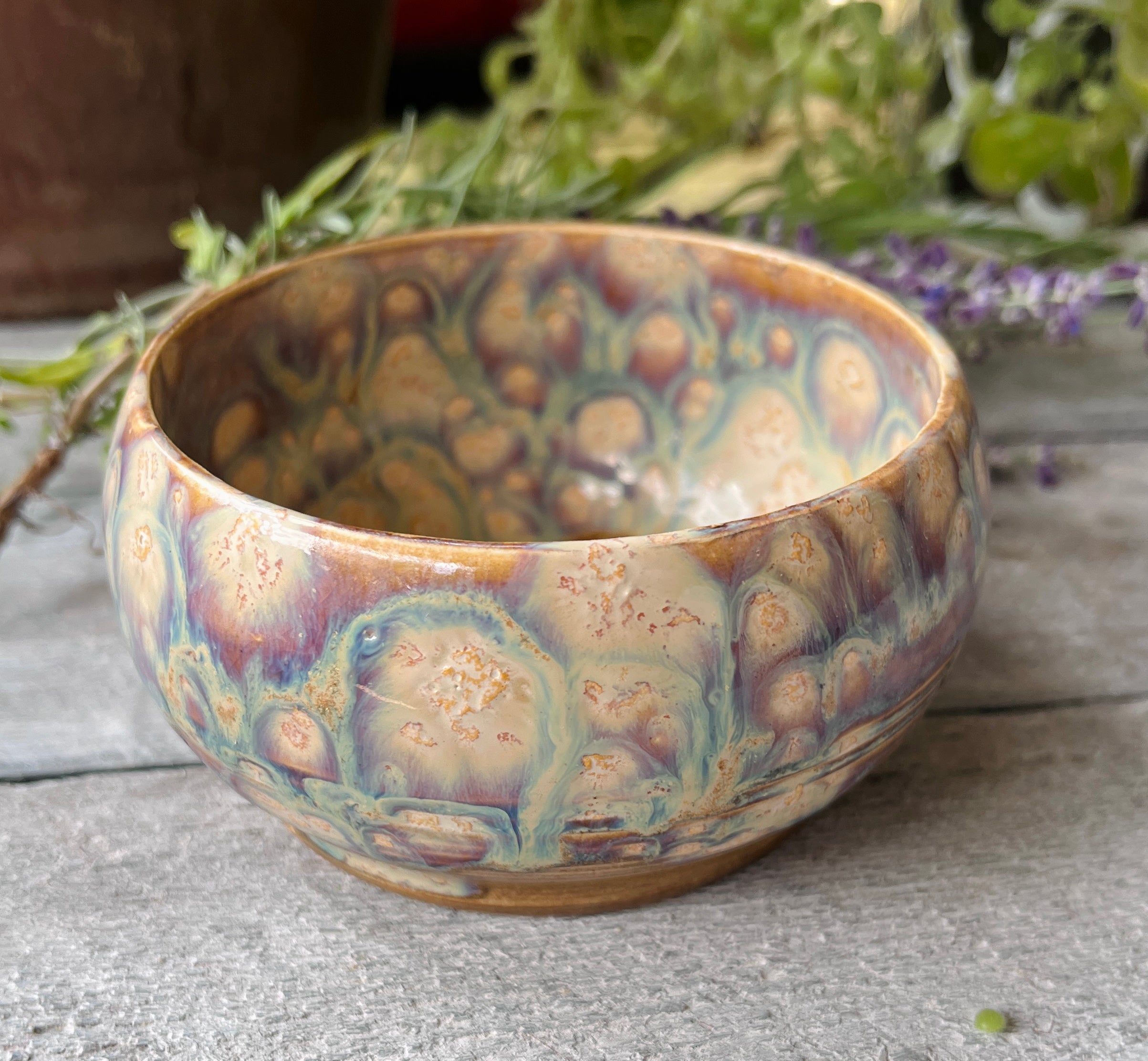 Handmade Stoneware Bowl, Wheel-Thrown Pottery – Moon Tide