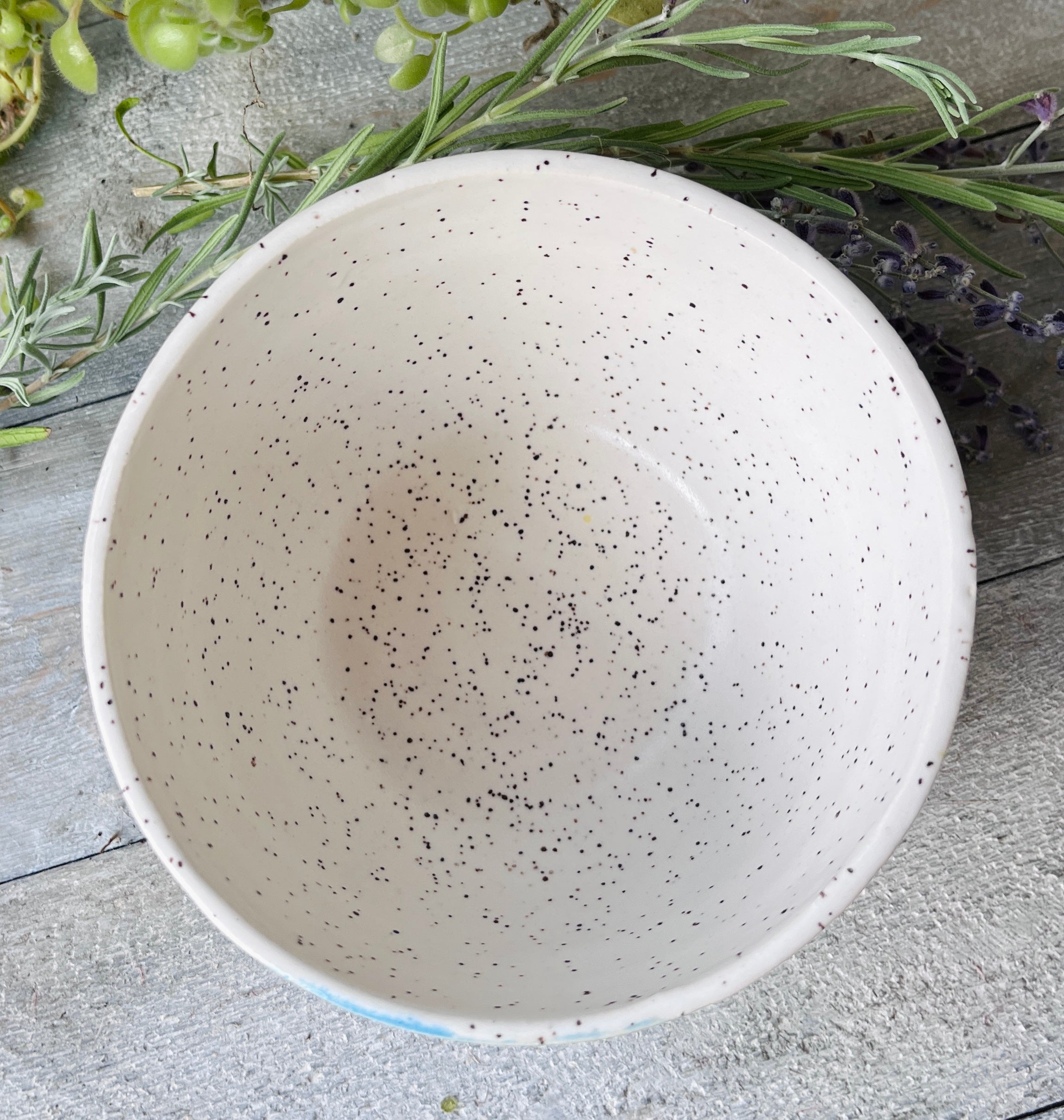 Handmade Stoneware Bowl, Wheel-Thrown Pottery – Skipping Stones