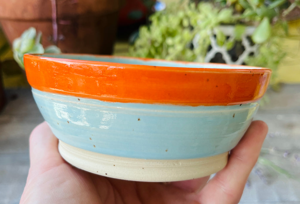 Handmade Stoneware Bowl, Wheel-Thrown Pottery – Bluebird Morning