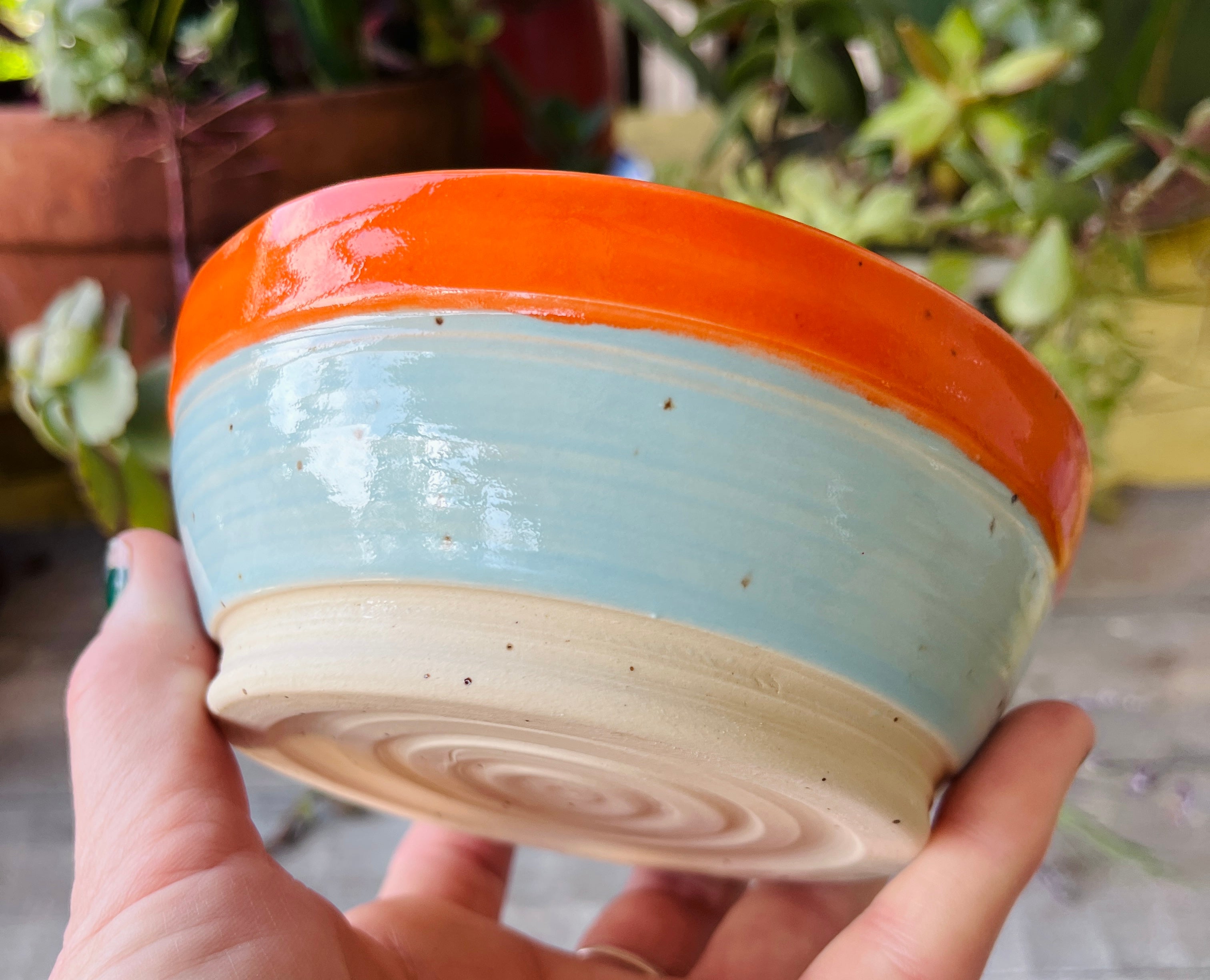 Handmade Stoneware Bowl, Wheel-Thrown Pottery – Bluebird Morning