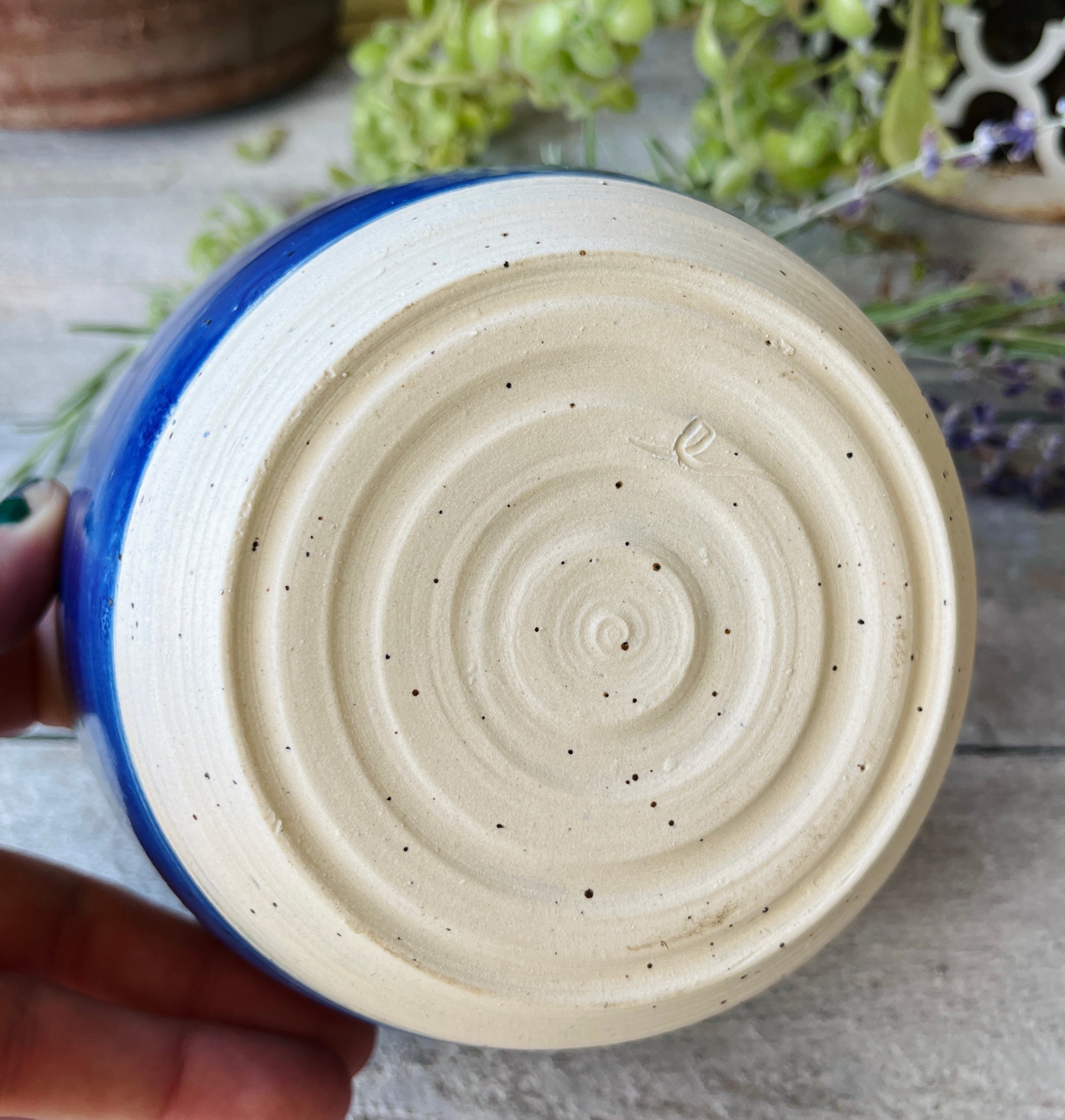 Handmade Ceramic Bowl – Solid Cobalt Blue - Blue Hour