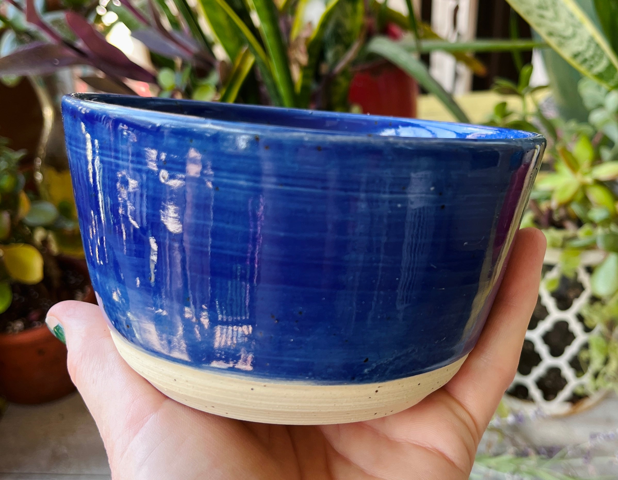 Handmade Ceramic Bowl – Solid Cobalt Blue - Blue Hour