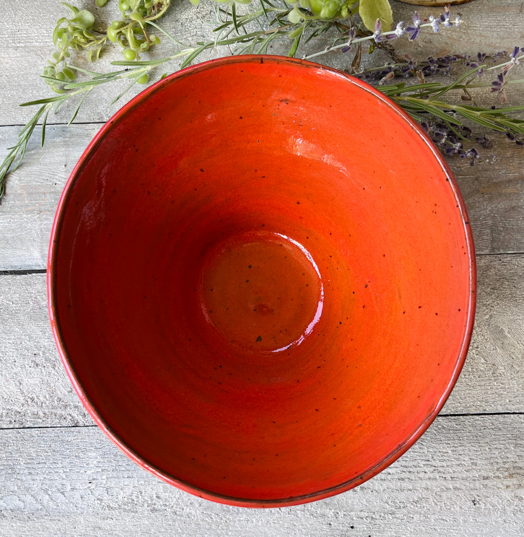 Handmade Stoneware Bowl, Wheel-Thrown Pottery – Poppy
