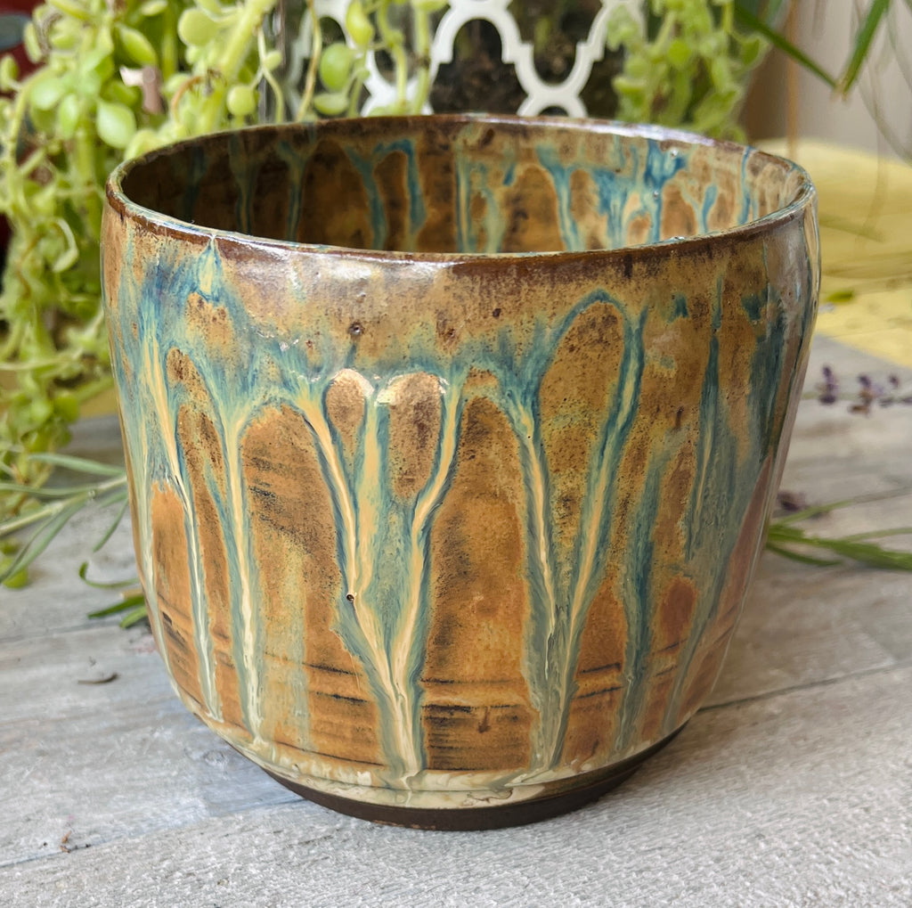 Handmade Stoneware Vessel, Wheel-Thrown Pottery – Woodland Rain