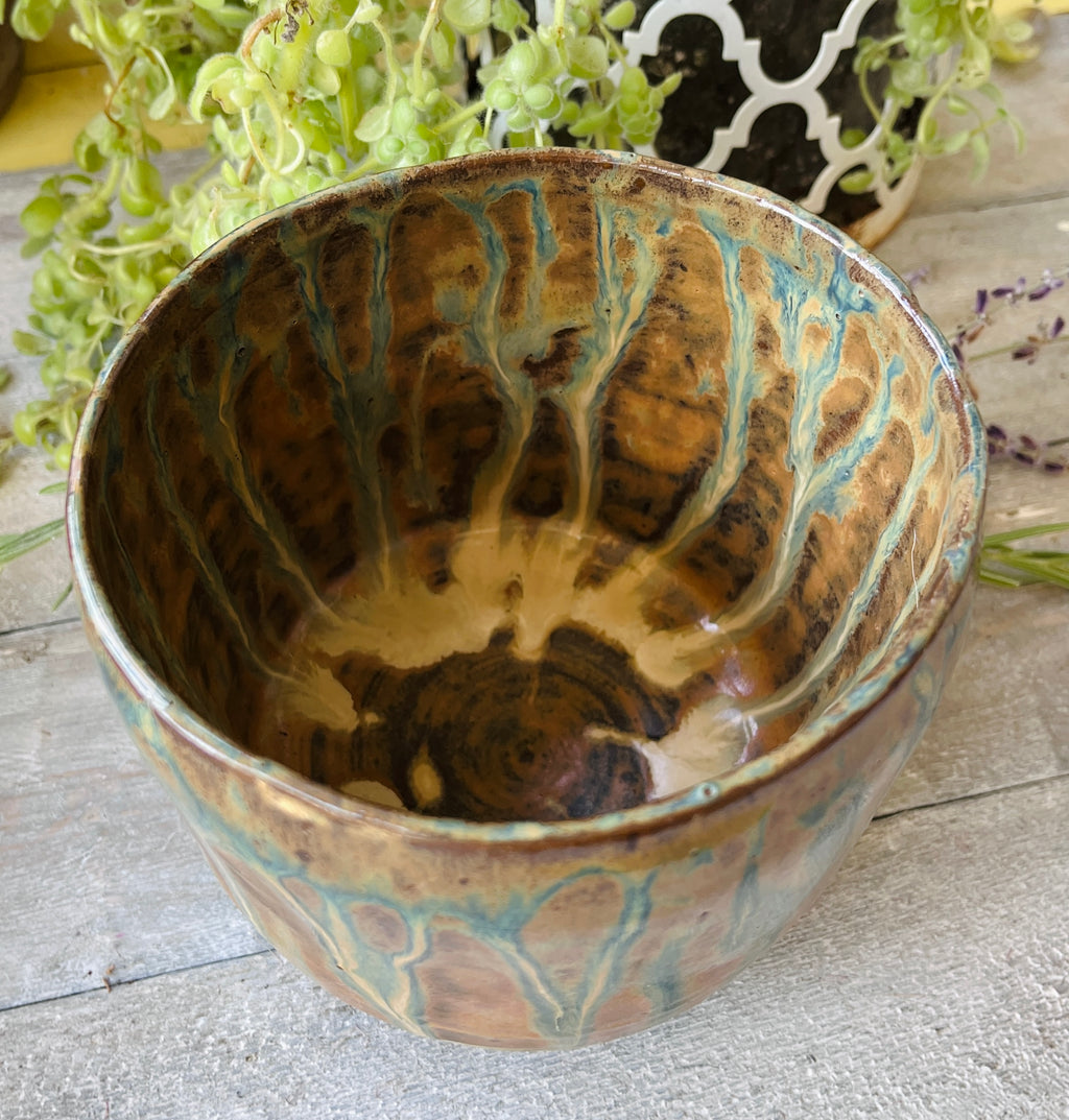 Handmade Stoneware Vessel, Wheel-Thrown Pottery – Woodland Rain