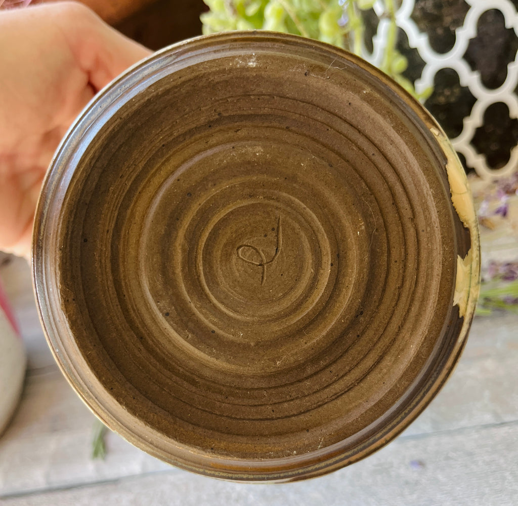Handmade Stoneware Vessel, Wheel-Thrown Pottery – Woodland Rain
