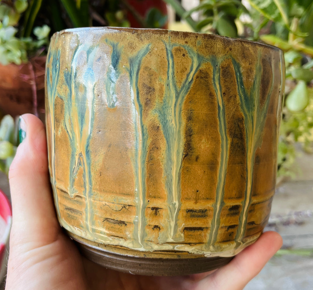 Handmade Stoneware Vessel, Wheel-Thrown Pottery – Woodland Rain