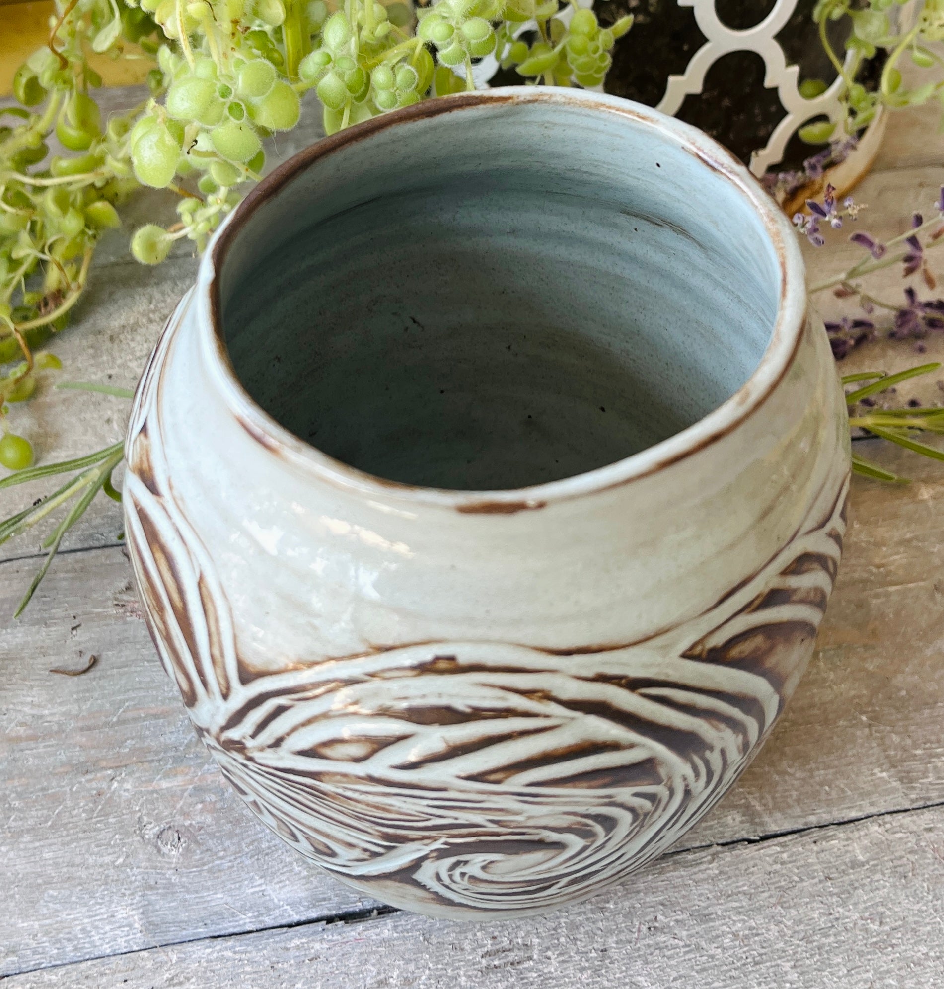 Handmade Stoneware Bowl, Wheel-Thrown Pottery – Woven Earth