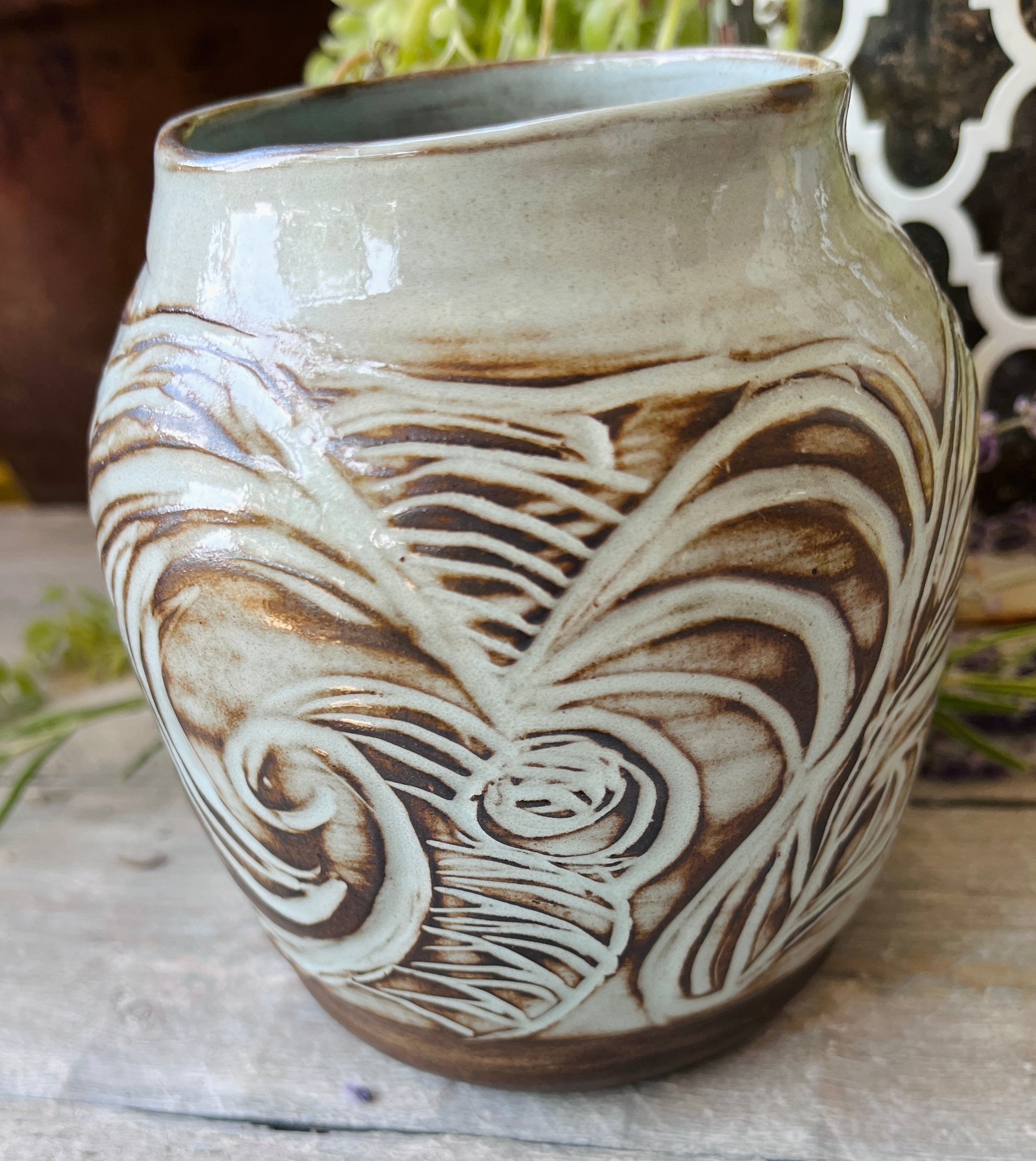 Handmade Stoneware Bowl, Wheel-Thrown Pottery – Woven Earth