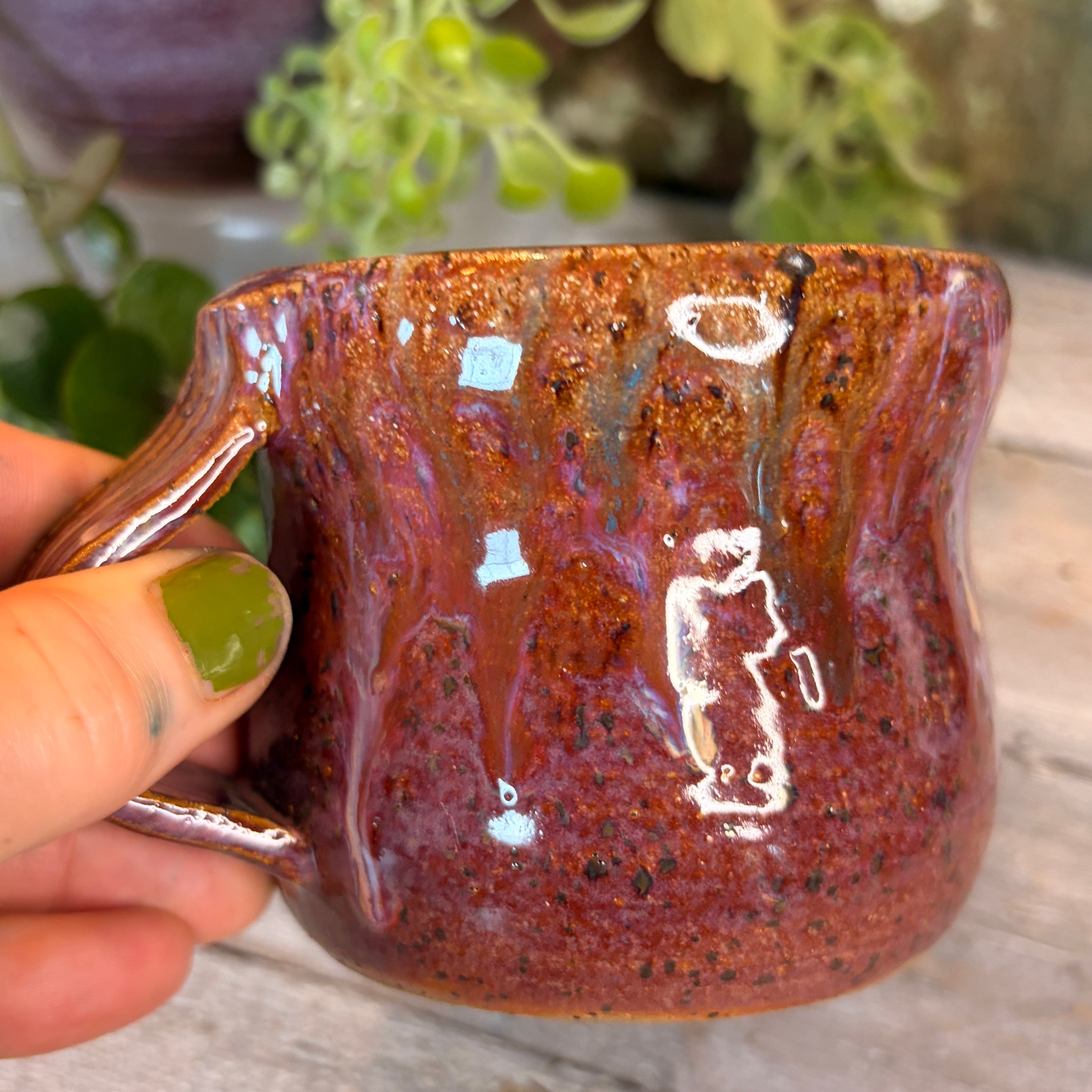 Wheel-Thrown Stoneware Coffee & Tea Mug – Wild Plum