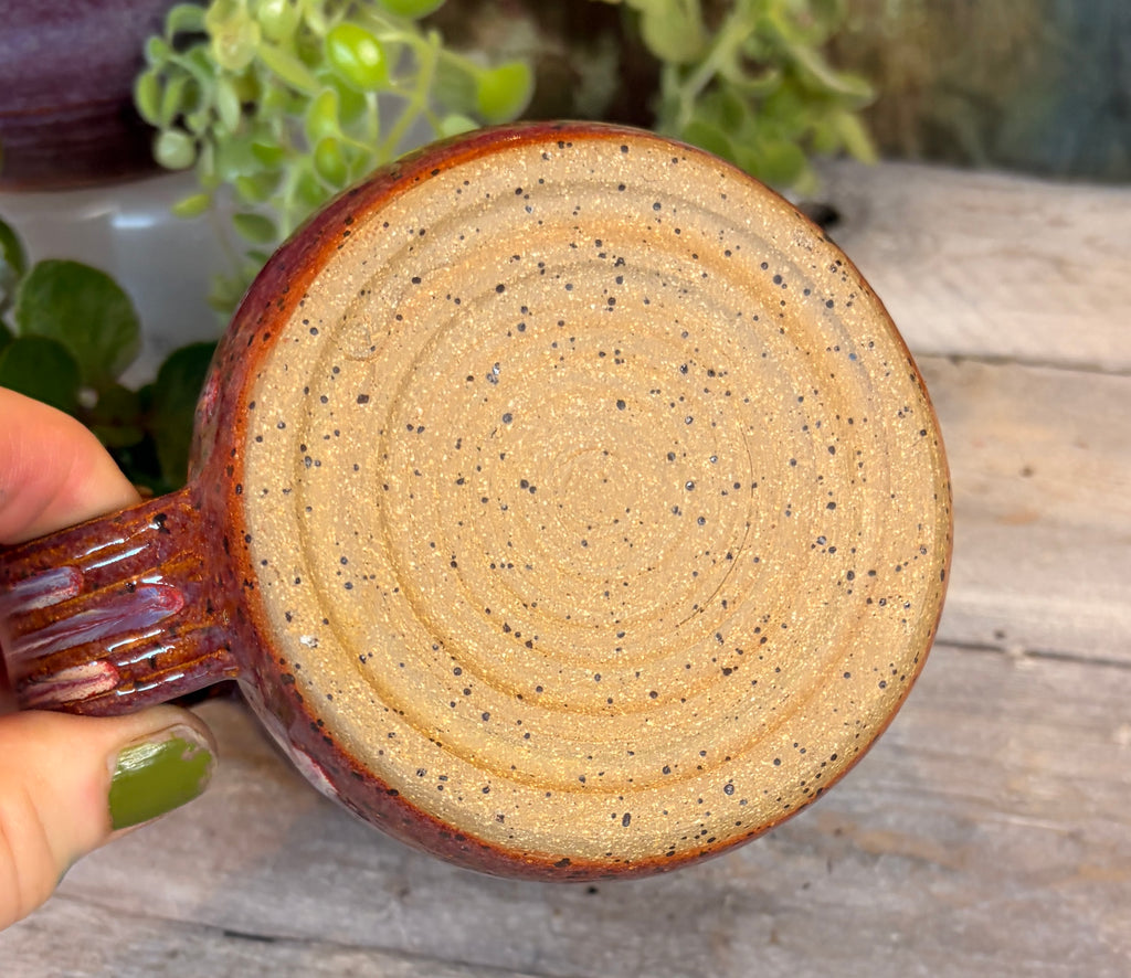 Wheel-Thrown Stoneware Coffee & Tea Mug – Wild Plum