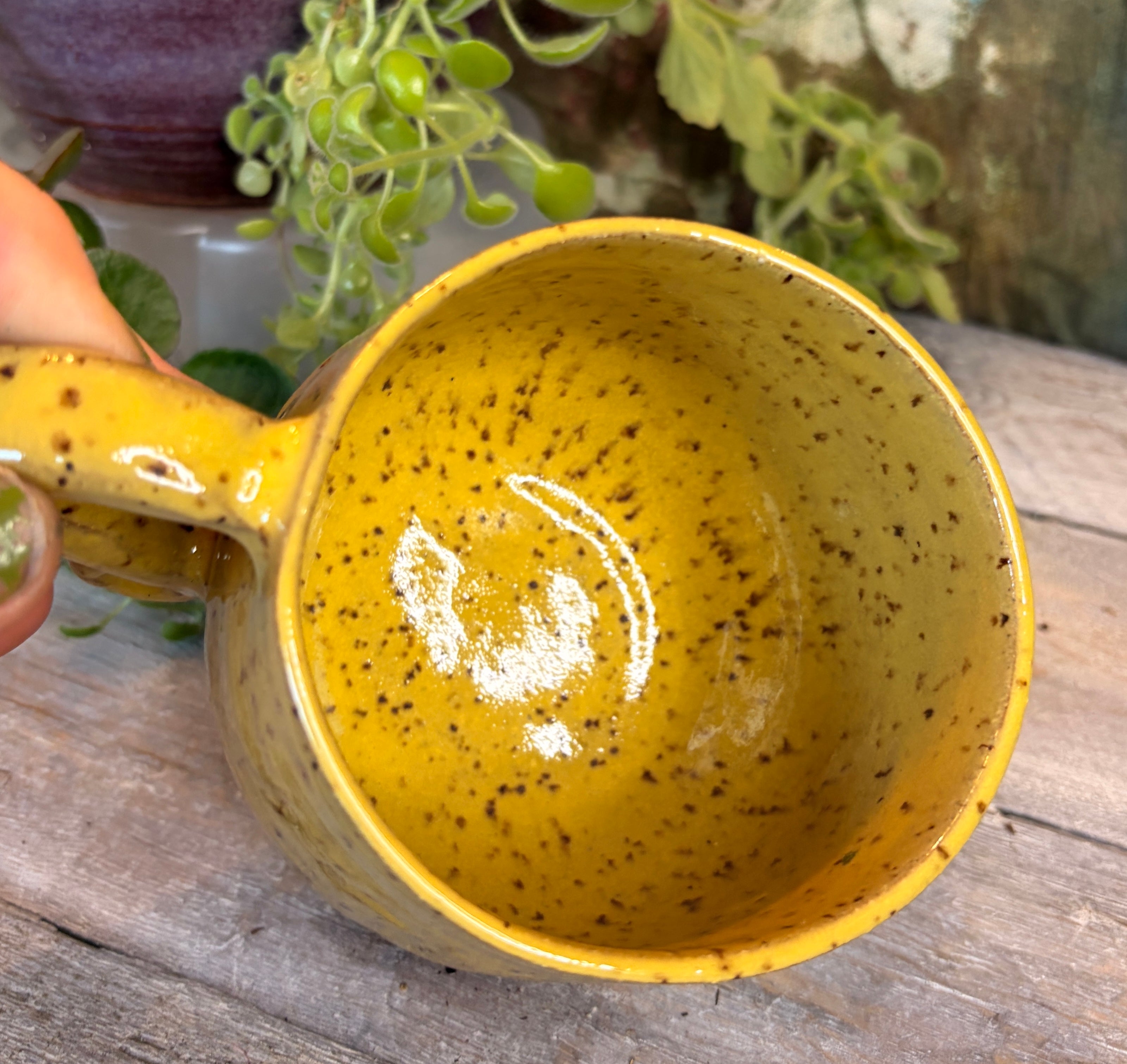 Wheel-Thrown Stoneware Coffee & Tea Mug – Golden Meadow