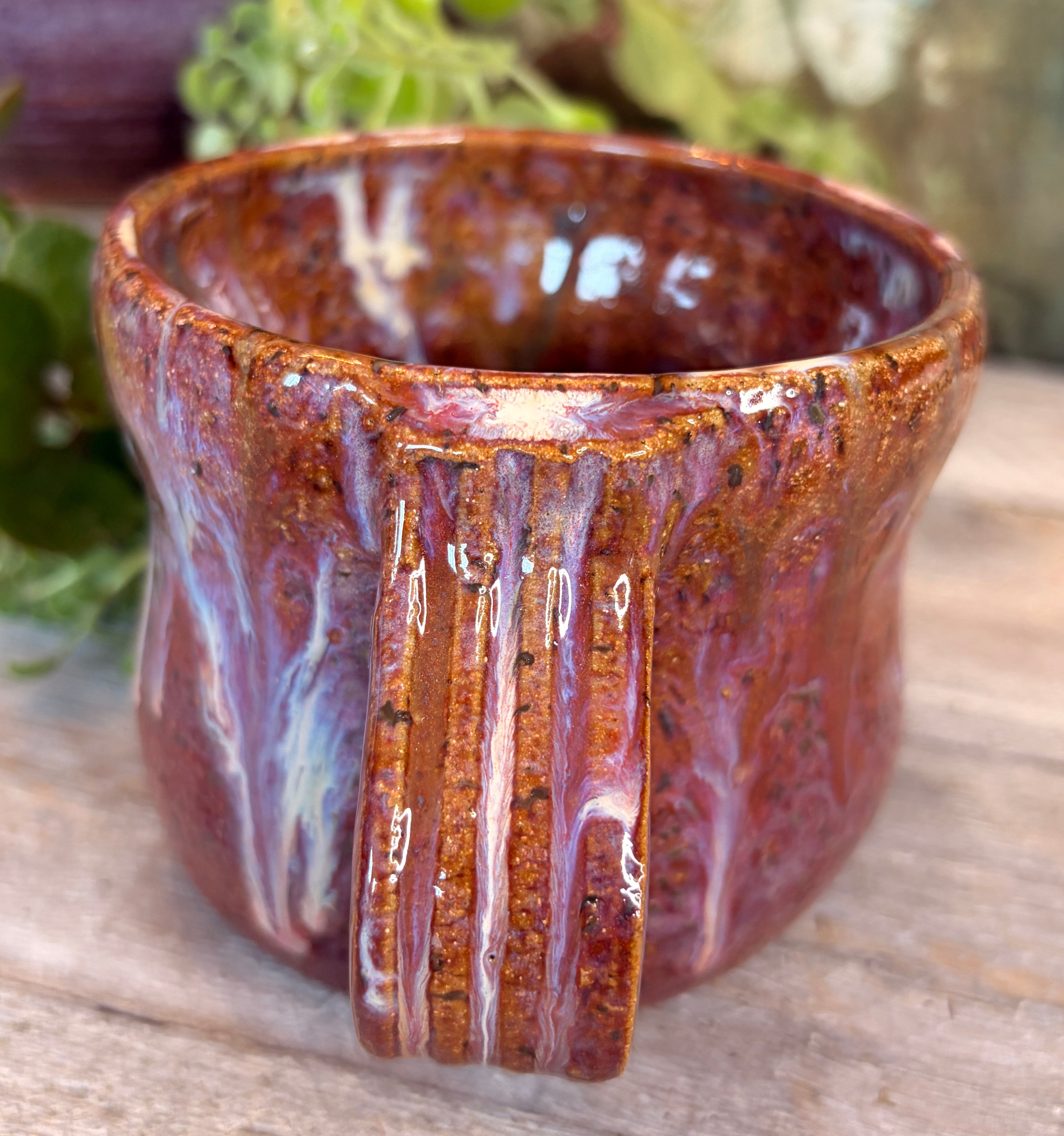 Wheel-Thrown Stoneware Coffee & Tea Mug – Wild Plum
