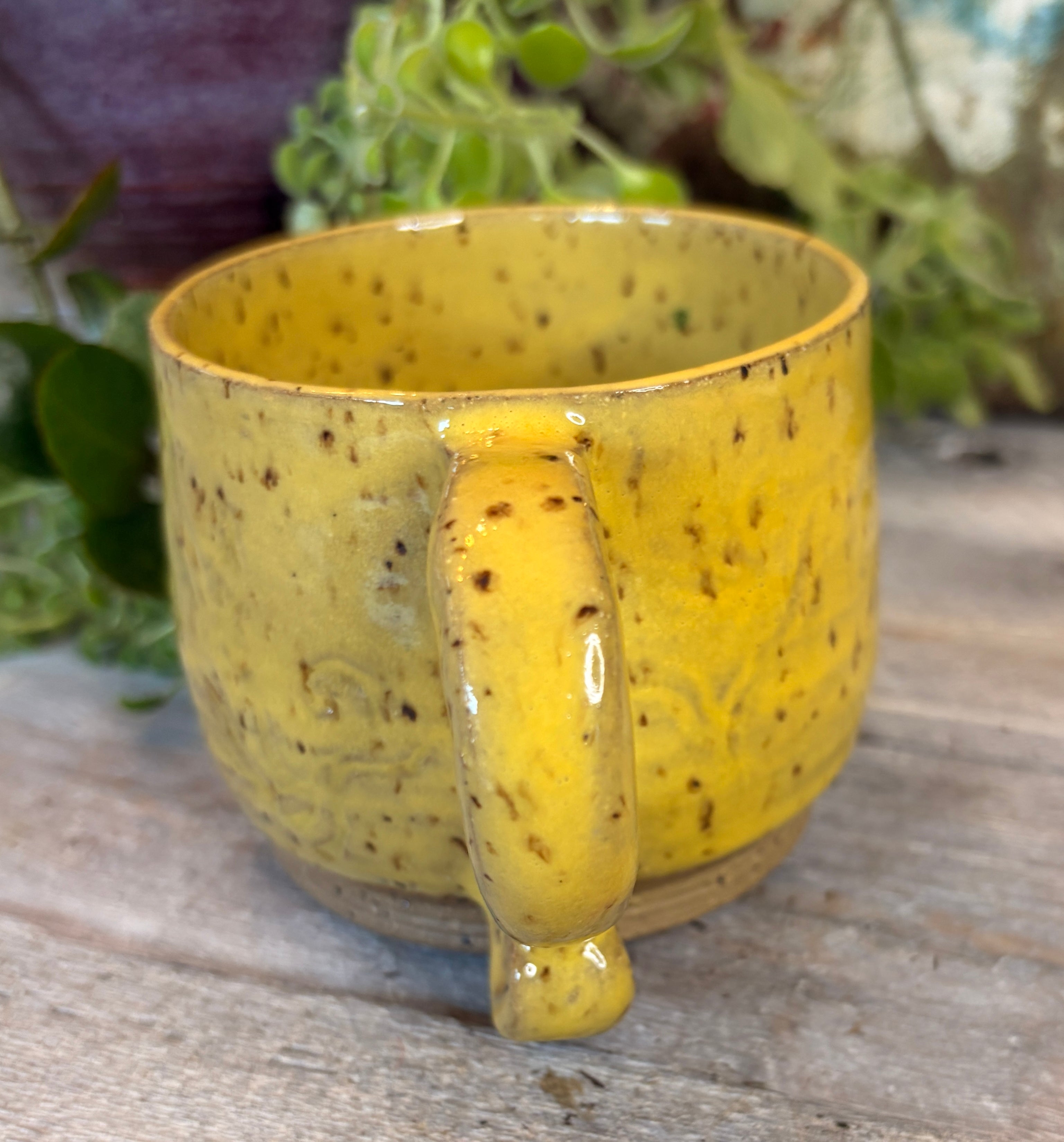 Wheel-Thrown Stoneware Coffee & Tea Mug – Golden Meadow