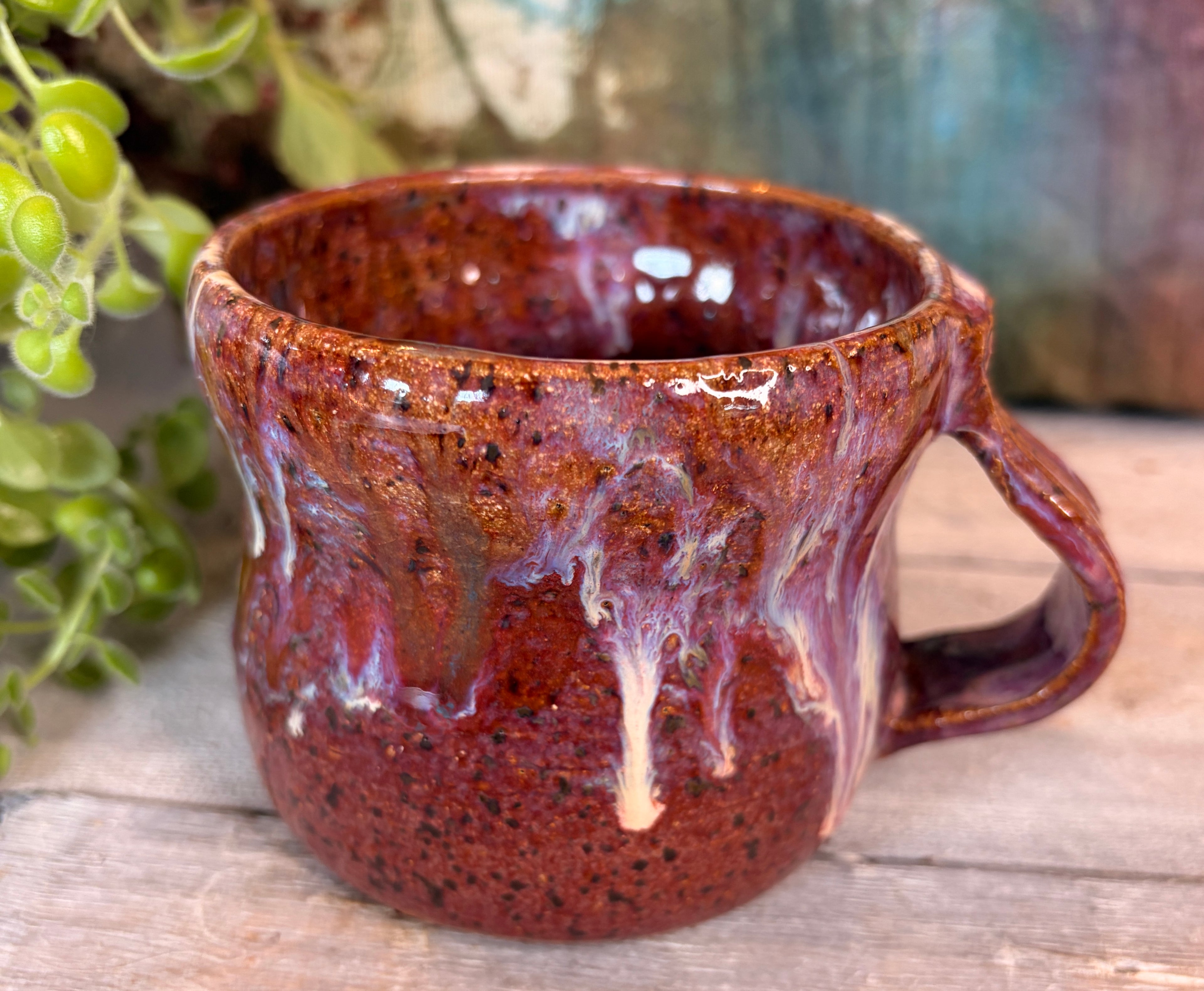 Wheel-Thrown Stoneware Coffee & Tea Mug – Wild Plum
